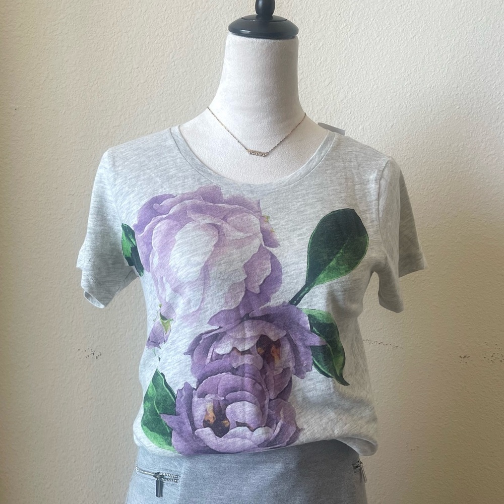 J. Crew Flowers T Shirt
